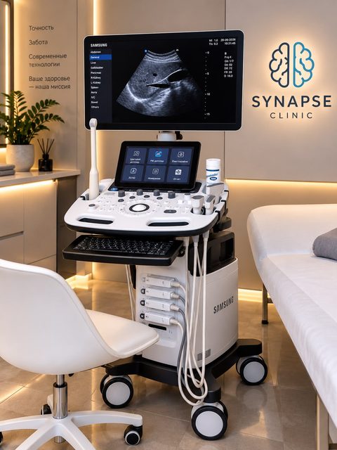 Аппарат УЗИ Samsung Medison HS40 Plus — рабочее место врача в клинике Synapse